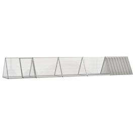 vidaXL Gaiola p/ coelhos 504,5x80,5x71 cm aço galvanizado cinzento