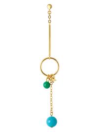 Lulu Copenhagen Brincos  turquesa / ouro / cinzento