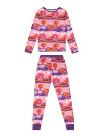 Småfolk Pijama 'Sheep & Ducks'  roxo escuro / laranja / rosa claro / branco