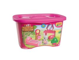 Blocos de Encaixe  Maximilian Coelhinho Rosa (Idade Mínima: 1 - 40 Peças)