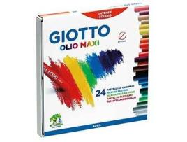 Lápis Pastel a Óleo GIOTTO Olio com Proteção de Papel Individual 24 Unidades