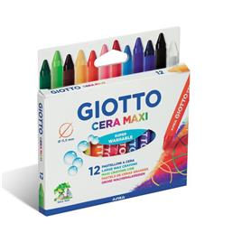GIOTTO Lápis de Cera Maxi, Embalagem de 12 Unidades