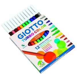Marcadores Giotto Turbo Color Laváveis 12 Cores