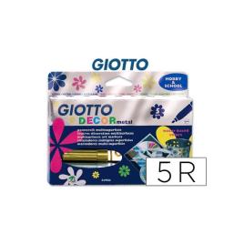 Marcadores Decor Metal 5 unidades Giotto