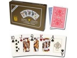 Baralho de Cartas  Doble Golden Trophy Pl Jumbo (Inglês)