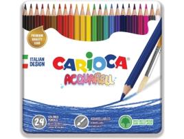 Pack de 24 Lápis de Cor CARIOCA Aguarela (Multicor)