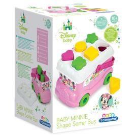 Clementoni Disney Baby Minnie Shape Sorter Bus 10 Months Multicolor