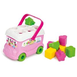 Clementoni Disney Baby Minnie Shape Sorter Bus 10 Months Multicolor