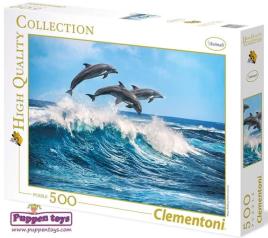 Clementoni - Puzzle 500 Peças HQC Golfinhos