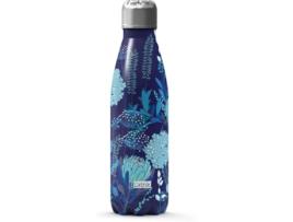 Garrafa Térmica  Azul com Flores 500 ml