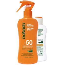 Babaria Aloe FPS50 + após protetor solar spray solar