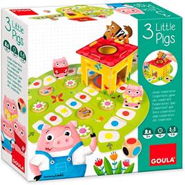 Jogo de madeira  Goula 3 Little Pig Madeira