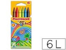 Lápis de Cera Plastidecor c/ 6 Cores