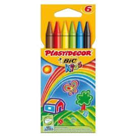 Lápis De Cera Bic Kids Plastidecor 6 Cores