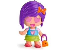 Boneco  Pinypon emoji pelo morado