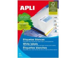 Etiquetas Adesivas A4 APLI 52.5 X 21.2 mm - 100 Folhas