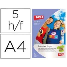 Papel Transfer T-Shirt A4 Inkjet Roupa Cor Escuras 5 Folhas