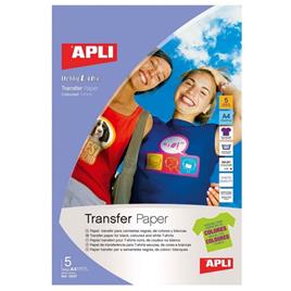 Papel de Estampar Camisolas Apli DIN A4 5 Folhas