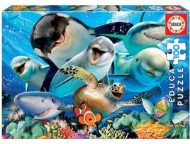 Puzzle EDUCA Selfie Debaixo de Agua (100 Peças)