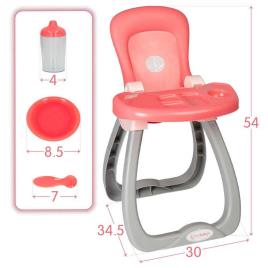 Color Baby Cadeira Alta Para Bonecas One Size Pink / Grey