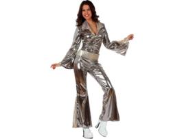 Fato de Mulher DISFRAZZES Rapariga Disco Prateado (Tam: M-L - 38/42)