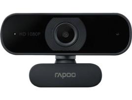 Webcam RAPOO XW180 (Full HD - 1080p - Microfone Incorporado)