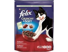 Ração para Gatos FELIX (950 g - Húmida - Sabor: Vaca e Frango com Legumes)