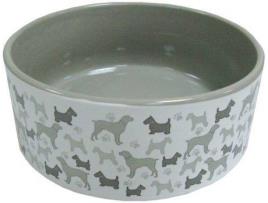 Comedouro para Cães  120599 (Cinzento - 20 cm - Cerâmica)