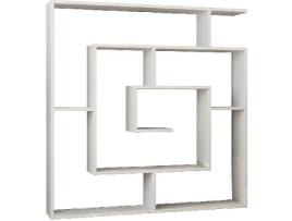 Estante HOMEMANIA Labirent Branco (Aglomerado Melamina - 125x22x129 cm)