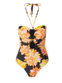 Seafolly Fato de banho 'Palm Springs'  amarelo pastel / roxo claro / laranja / preto