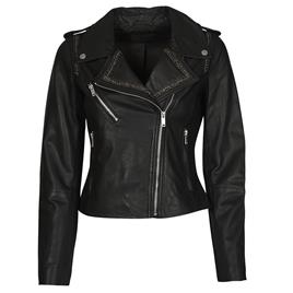 Ikks  Casacos de couro/imitação couro BQ48045-02  Preto Disponível em tamanho para senhora. S,L.Mulher > Roupas > Casacos de couro