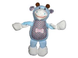 Brinquedo Cão Bubimex Peluche Vaca Azul 28cm