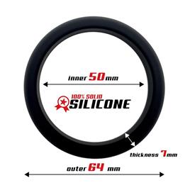 Anel de silicone sólido para pênis 5 cm preto