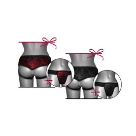 Arnês Luxe com Costas Vermelhas S - XL