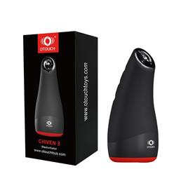 Chiven 3 Masturbador Masculino Efeito Calor Líquido Silicone Preto