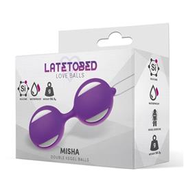 Bola Kegel dupla de silicone roxo Misha