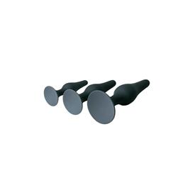 Conjunto de 3 plugues anais pretos