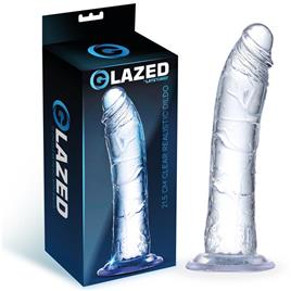 Dildo realista material cristalino 21,5 cm