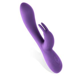 Malva Vibrador Unibody Liquid Silicone USB Roxo
