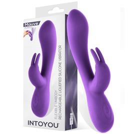 Malva Vibrador Unibody Liquid Silicone USB Roxo