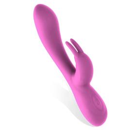 Malva Vibrador Unibody Líquido Silicone USB Rosa