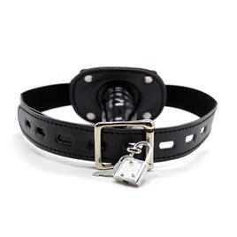 Mordaça com Cadeado Penis Forma 5 cm Preto Pequeno