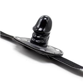 Mordaça com Cadeado Penis Forma 5 cm Preto Pequeno