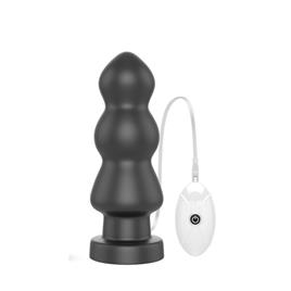Plugue Anal com Vibração King Size 7,8 Preto