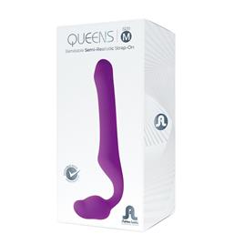 Queens M Strap-On Strap-On Dildo Tamanho M Silicone Roxo