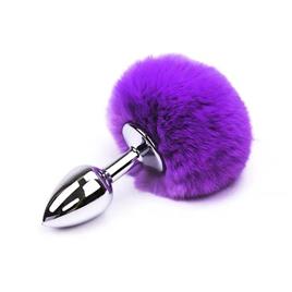 Plug Anal com Pompom Roxo Tamanho S