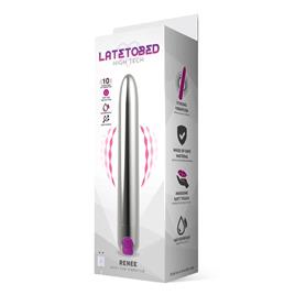 Renee Vibrador 10 Funções 18,5 cm USB Prata