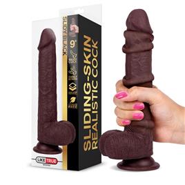 Slidy Dildo realista camada dupla retrátil e ajustável 9