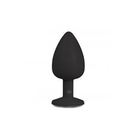 Plugue grande com diamante - preto