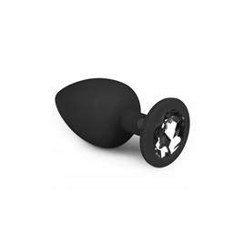 Plugue grande com diamante - preto